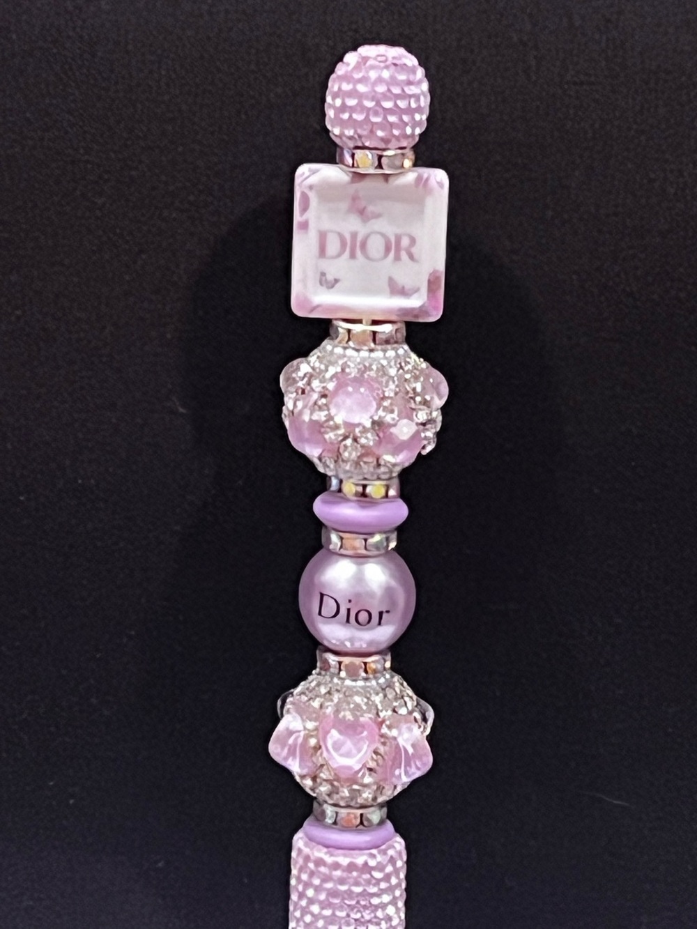 Lavender/Pink Beaded focal fancy pen
